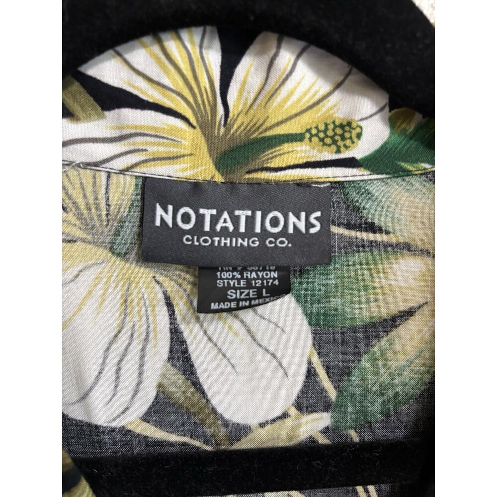 Vintage Floral Maxi Dress Button Front Tropical Hawaiian 90’s Notations Size L - Picture 6 of 10